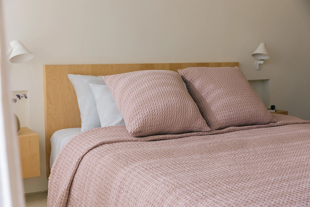 Old pink Waffle Bedspreads