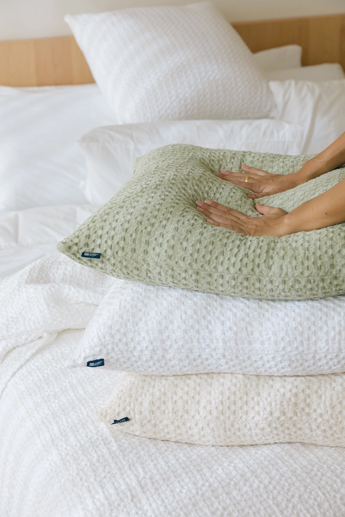 Natural Waffle Bedspreads