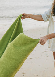 Olive drab Mar Tranquilo beach towel - Torres Novas